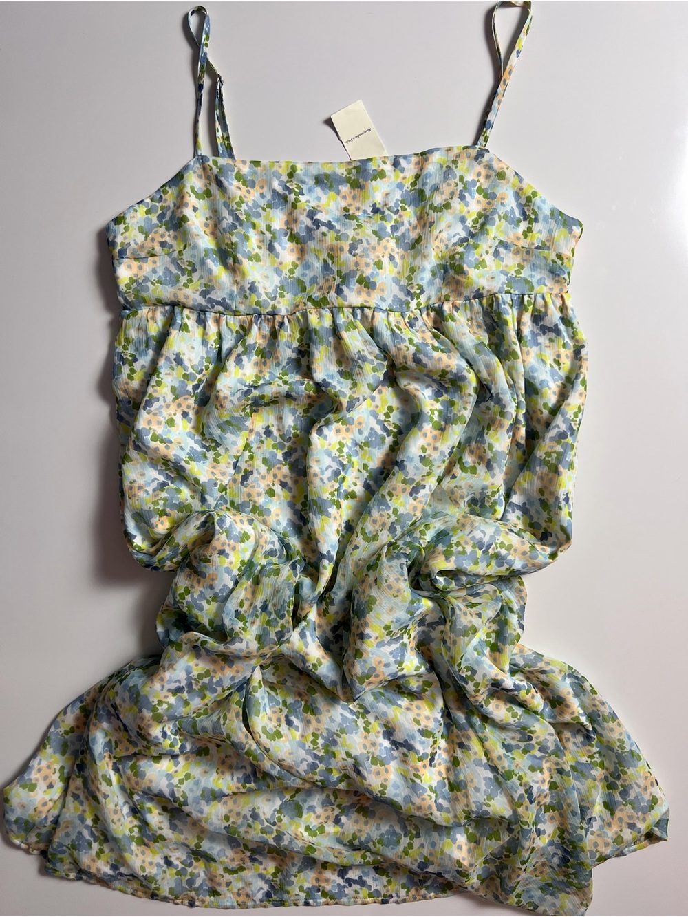 Abercrombie & Fitch Floral Maxi Dress in Blue, Green, Cream